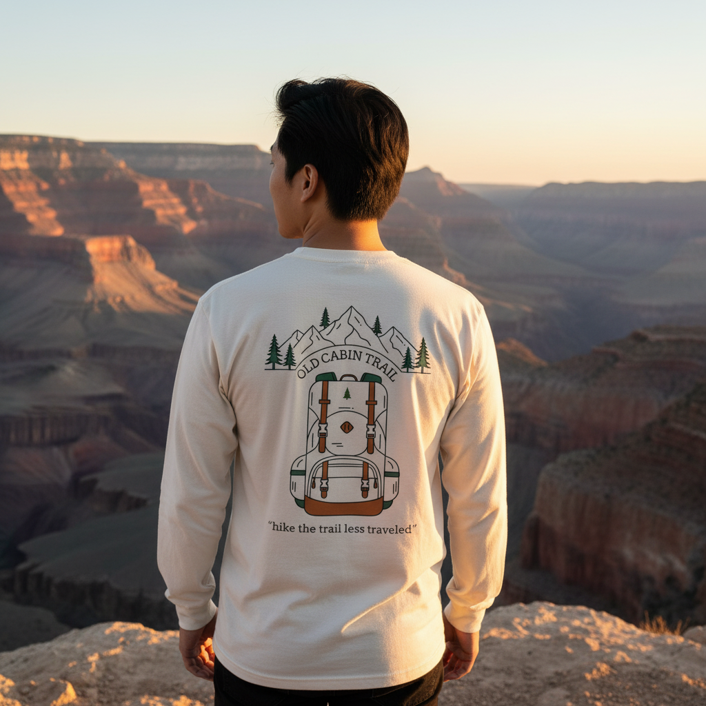 "Backpacker" Long Sleeve Tee